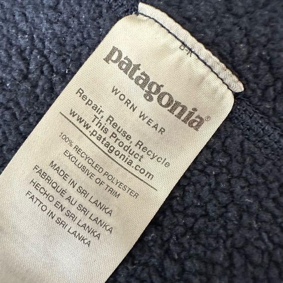 PATAGONIA Womens Better Sweater 1/4-Zip Pullover in Navy Company Logo - Picture 7 of 9